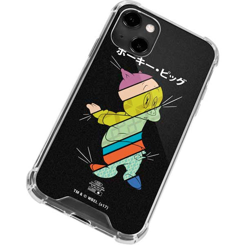 Looney Tunes Porky Pig Sliced Juxtapose iPhone 14 Clear Case