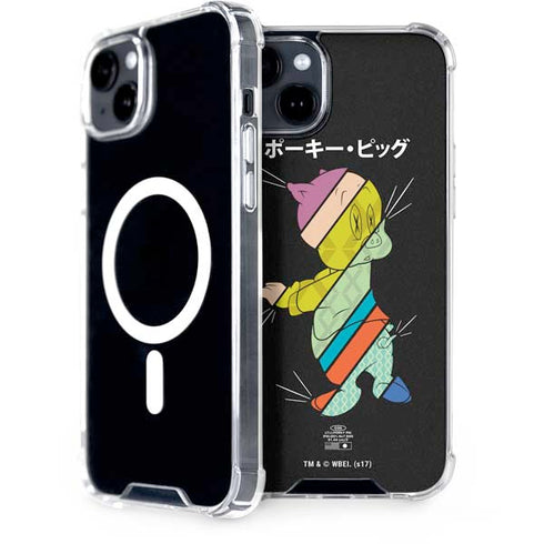 Looney Tunes Porky Pig Sliced Juxtapose iPhone 15 Plus MagSafe Case