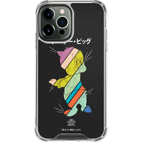Looney Tunes Porky Pig Sliced Juxtapose iPhone 14 Pro Max Clear Case