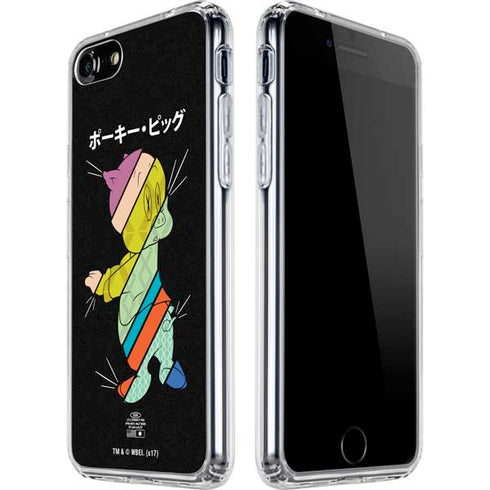 Looney Tunes Porky Pig Sliced Juxtapose iPhone SE (2nd & 3rd Gen) Clear Case
