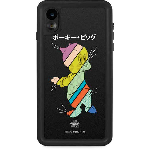 Looney Tunes Porky Pig Sliced Juxtapose iPhone XR Waterproof Case