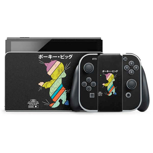 Looney Tunes Porky Pig Sliced Juxtapose Nintendo Switch OLED (2021) Skin