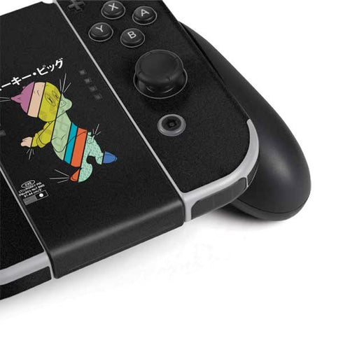 Looney Tunes Porky Pig Sliced Juxtapose Nintendo Switch OLED (2021) Skin