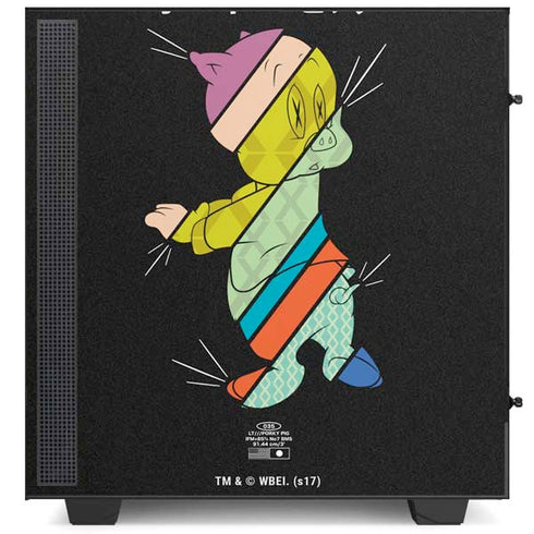 Looney Tunes Porky Pig Sliced Juxtapose NZXT H510 Compact ATX Mid-Tower Case Skin
