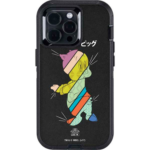 Looney Tunes Porky Pig Sliced Juxtapose Otterbox Defender iPhone Skin