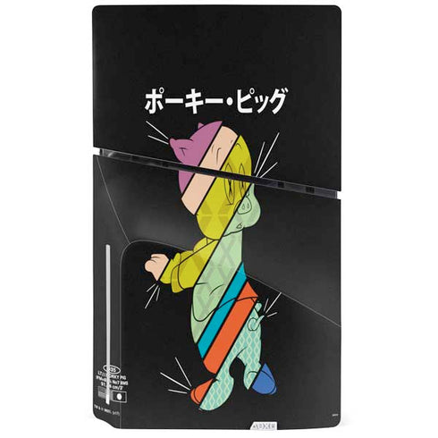 Looney Tunes Porky Pig Sliced Juxtapose PS5 Slim Disk Bundle Skin