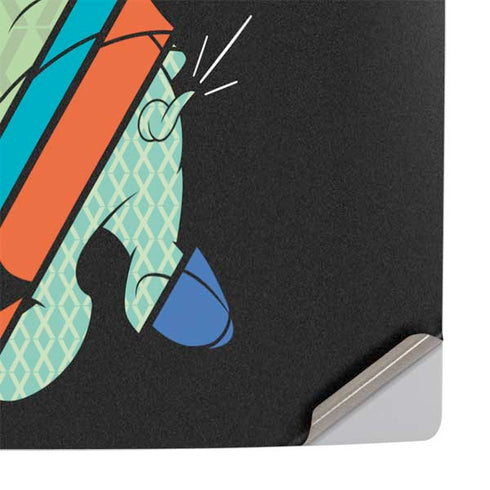 Looney Tunes Porky Pig Sliced Juxtapose PS5 Slim Digital Edition Console Skin