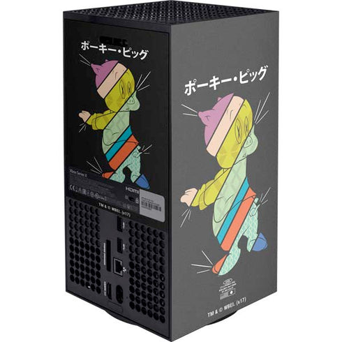 Looney Tunes Porky Pig Sliced Juxtapose Xbox Series X Console Skin