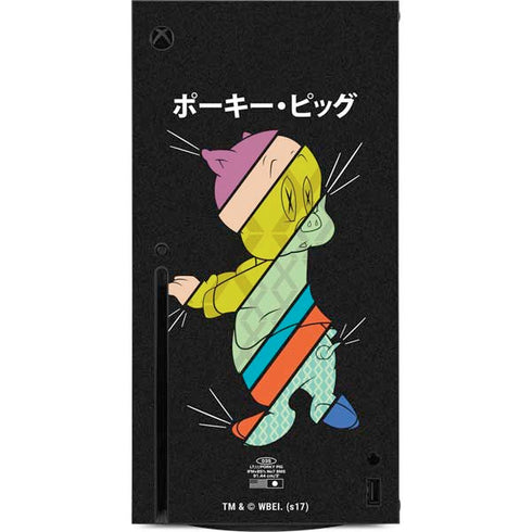 Looney Tunes Porky Pig Sliced Juxtapose Xbox Series X Console Skin