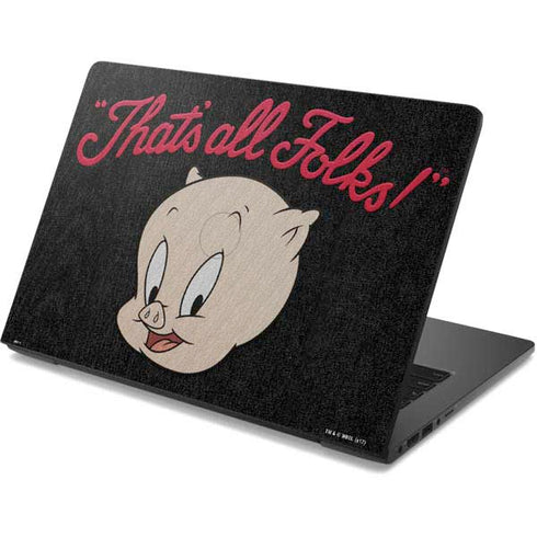 Looney Tunes Porky Pig Thats All Folks Dell Chromebook Skin