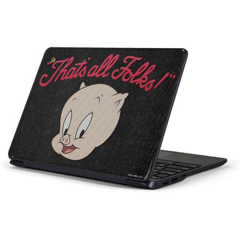 Looney Tunes Porky Pig Thats All Folks Samsung Chromebook Skin