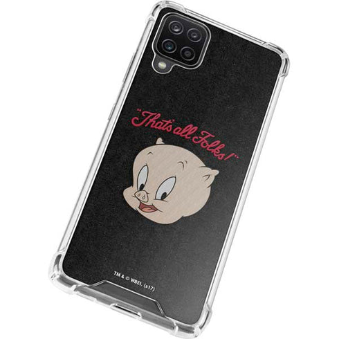 Looney Tunes Porky Pig Thats All Folks Galaxy A12 Clear Case