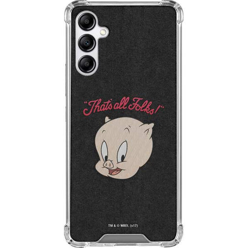Looney Tunes Porky Pig Thats All Folks Galaxy A14 5G Clear Case