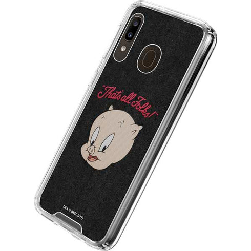 Looney Tunes Porky Pig Thats All Folks Galaxy A30 Clear Case