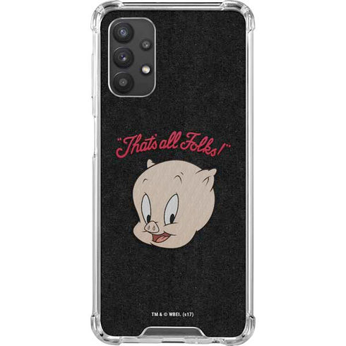 Looney Tunes Porky Pig Thats All Folks Galaxy A32 5G Clear Case