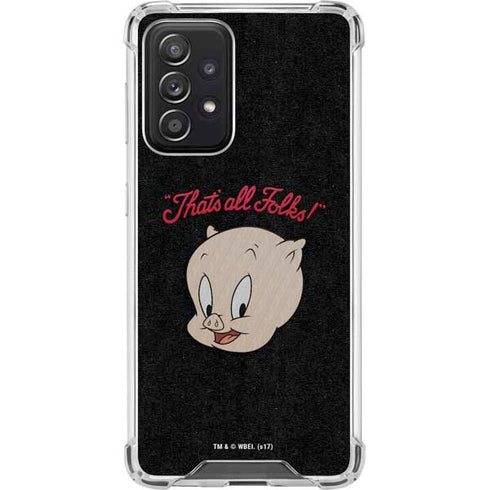 Looney Tunes Porky Pig Thats All Folks Galaxy A52 5G Clear Case