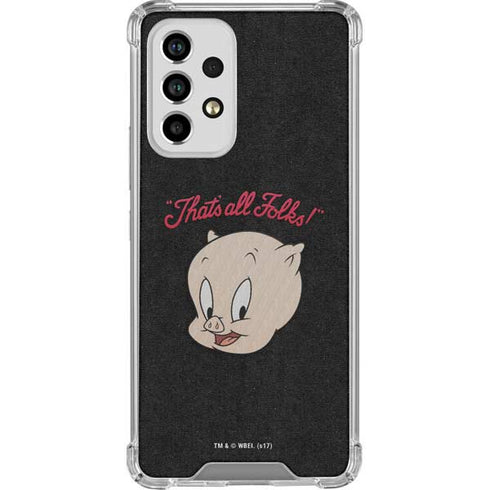 Looney Tunes Porky Pig Thats All Folks Galaxy A53 5G Clear Case