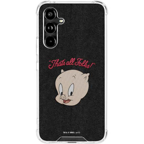 Looney Tunes Porky Pig Thats All Folks Galaxy A54 5G Clear Case