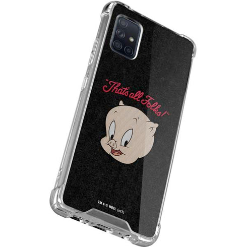 Looney Tunes Porky Pig Thats All Folks Galaxy A71 5G Clear Case