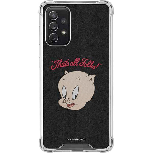 Looney Tunes Porky Pig Thats All Folks Galaxy A72 5G Clear Case