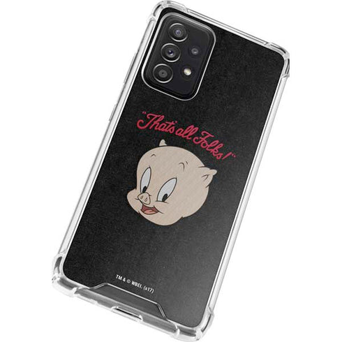 Looney Tunes Porky Pig Thats All Folks Galaxy A72 5G Clear Case