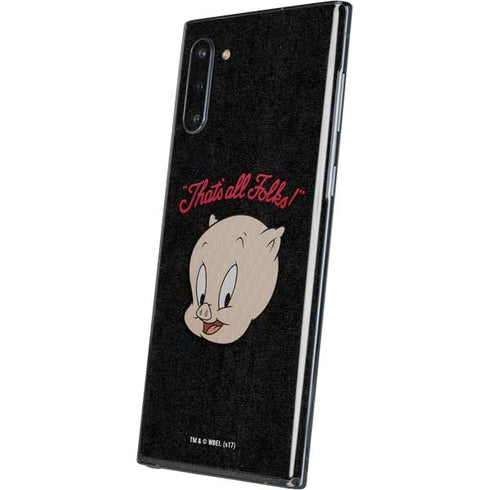 Looney Tunes Porky Pig Thats All Folks Galaxy Note 10 Skin