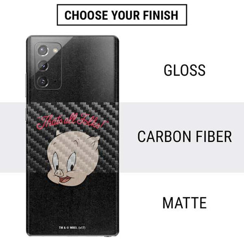 Looney Tunes Porky Pig Thats All Folks Galaxy Note20 5G Skin