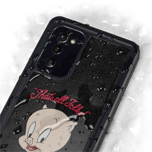 Looney Tunes Porky Pig Thats All Folks Galaxy Note20 5G Waterproof Case