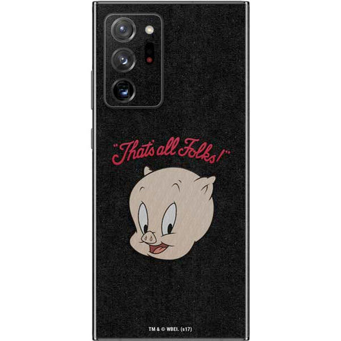 Looney Tunes Porky Pig Thats All Folks Galaxy Note20 Ultra 5G Skin