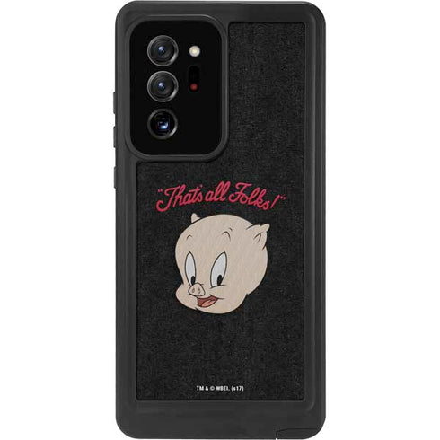 Looney Tunes Porky Pig Thats All Folks Galaxy Note20 Ultra 5G Waterproof Case
