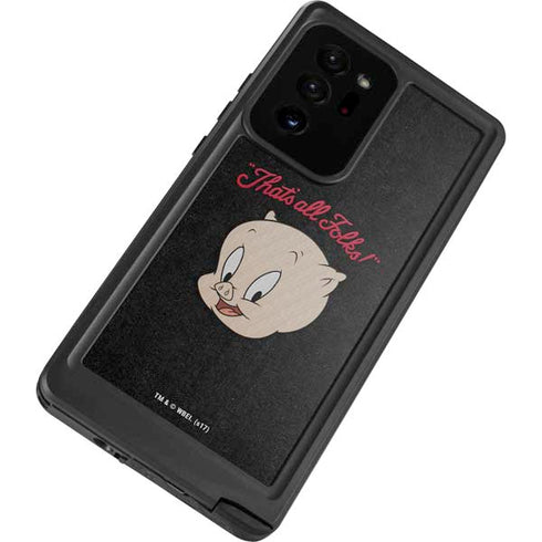 Looney Tunes Porky Pig Thats All Folks Galaxy Note20 Ultra 5G Waterproof Case