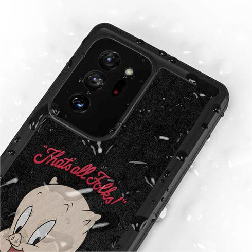 Looney Tunes Porky Pig Thats All Folks Galaxy Note20 Ultra 5G Waterproof Case