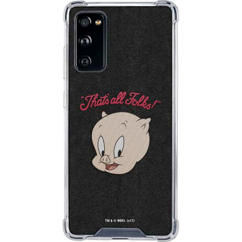 Looney Tunes Porky Pig Thats All Folks Galaxy S20 FE Clear Case
