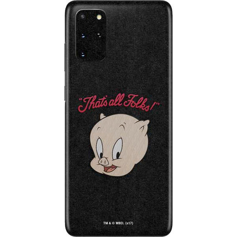 Looney Tunes Porky Pig Thats All Folks Galaxy S20 Plus Skin