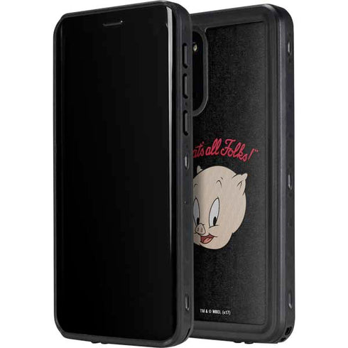 Looney Tunes Porky Pig Thats All Folks Galaxy S20 Plus Waterproof Case