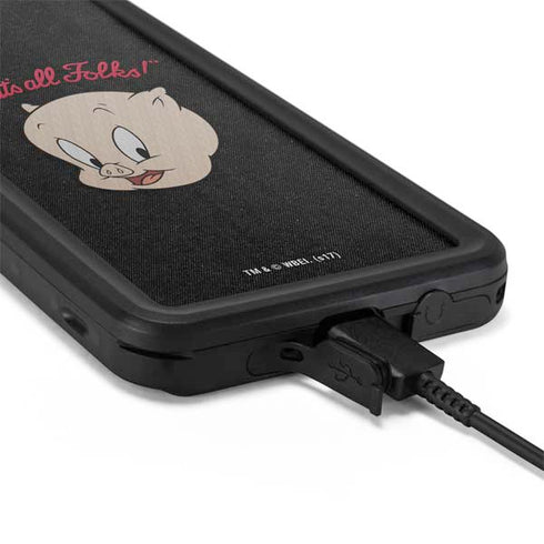 Looney Tunes Porky Pig Thats All Folks Galaxy S20 Plus Waterproof Case
