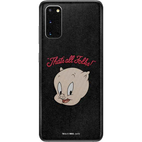 Looney Tunes Porky Pig Thats All Folks Galaxy S20 Skin