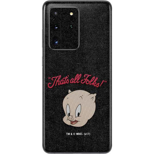 Looney Tunes Porky Pig Thats All Folks Galaxy S20 Ultra 5G Skin