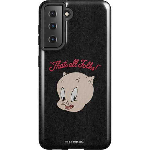 Looney Tunes Porky Pig Thats All Folks Galaxy S21 5G Pro Case