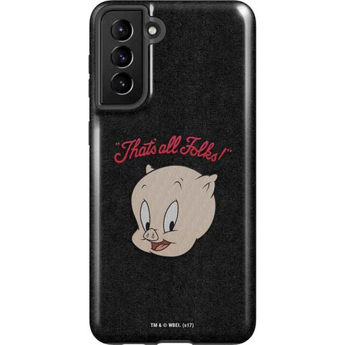 Looney Tunes Porky Pig Thats All Folks Galaxy S21 Plus 5G Pro Case