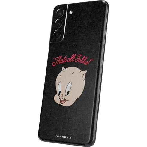 Looney Tunes Porky Pig Thats All Folks Galaxy S21 Plus 5G Skin