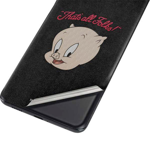 Looney Tunes Porky Pig Thats All Folks Galaxy S21 Plus 5G Skin