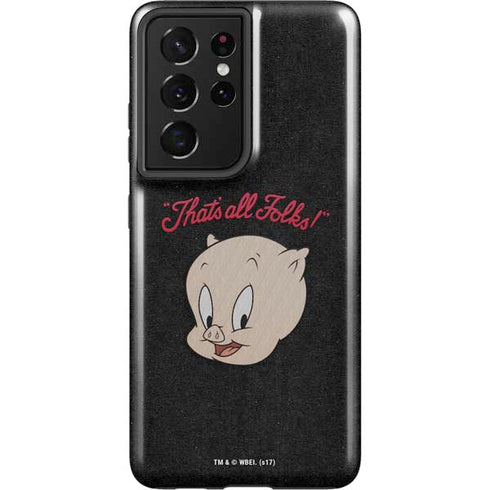 Looney Tunes Porky Pig Thats All Folks Galaxy S21 Ultra 5G Pro Case