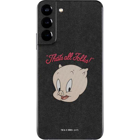 Looney Tunes Porky Pig Thats All Folks Galaxy S22 Plus Skin