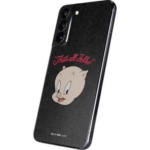 Looney Tunes Porky Pig Thats All Folks Galaxy S22 Plus Skin