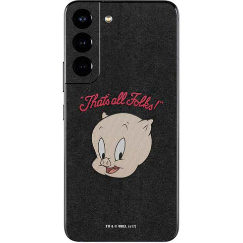 Looney Tunes Porky Pig Thats All Folks Galaxy S22 Skin