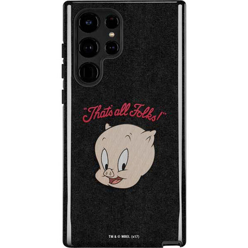 Looney Tunes Porky Pig Thats All Folks Galaxy S22 Ultra Pro Case