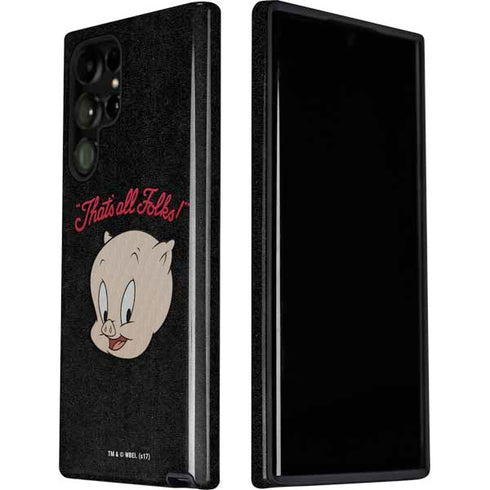 Looney Tunes Porky Pig Thats All Folks Galaxy S22 Ultra Pro Case