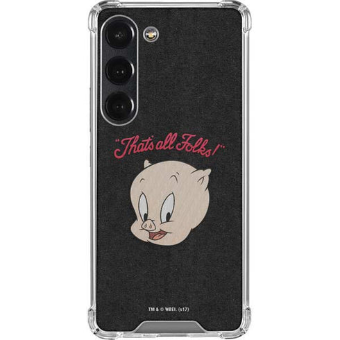 Looney Tunes Porky Pig Thats All Folks Galaxy S23 Clear Case