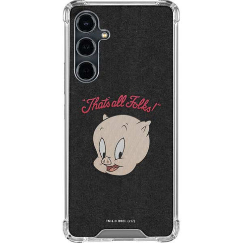 Looney Tunes Porky Pig Thats All Folks Galaxy S23 FE Clear Case